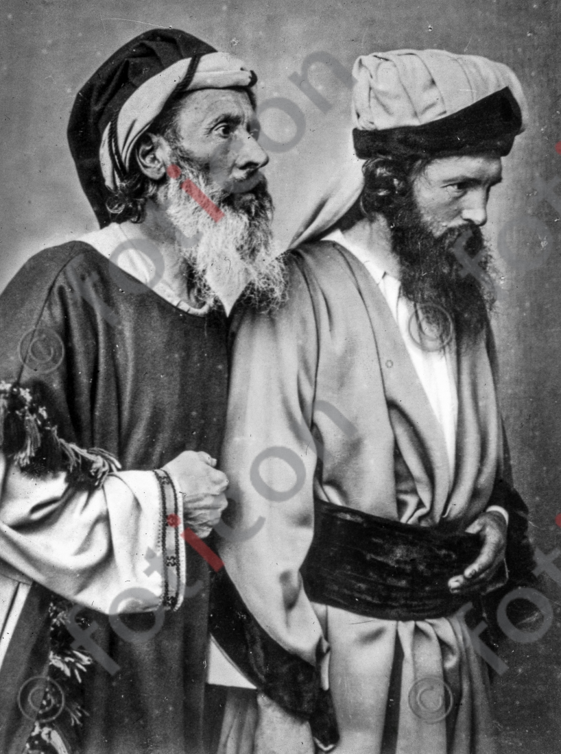Zwei Pharisäer | Two Pharisees - Foto foticon-simon-105-077-sw.jpg | foticon.de - Bilddatenbank für Motive aus Geschichte und Kultur